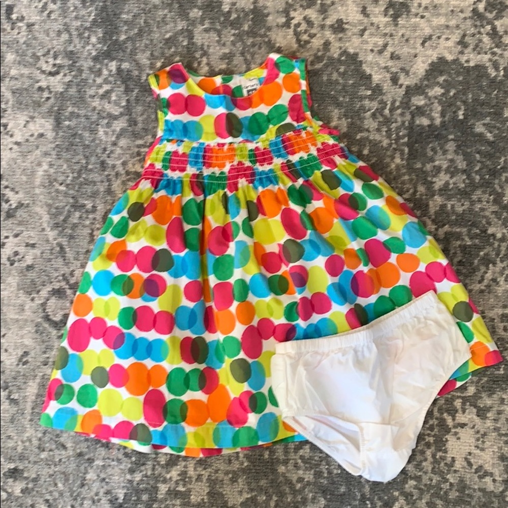 Carter’s Dot Dress with Diaper cover 18 months